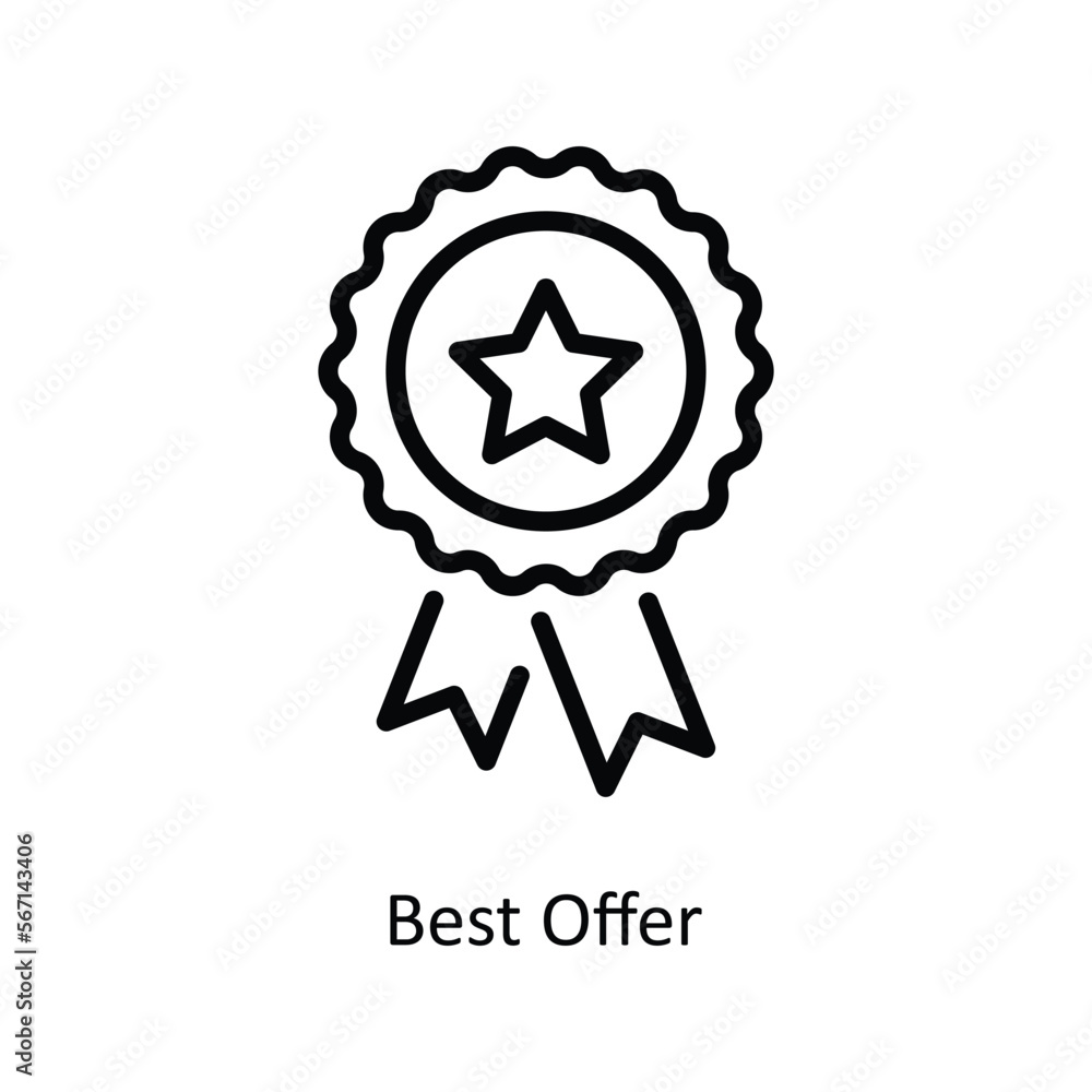 Best Offer Vector Outline icon for your digital or print projects. stock illustration Best Offer Vector Outline icon for your digital or print projects. stock illustration