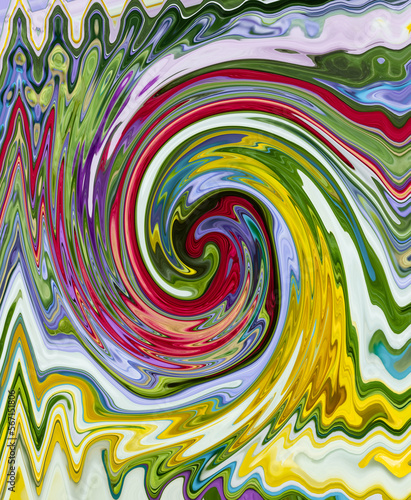 Distorted photo  abstract background in bright colors. Psychedelic design.