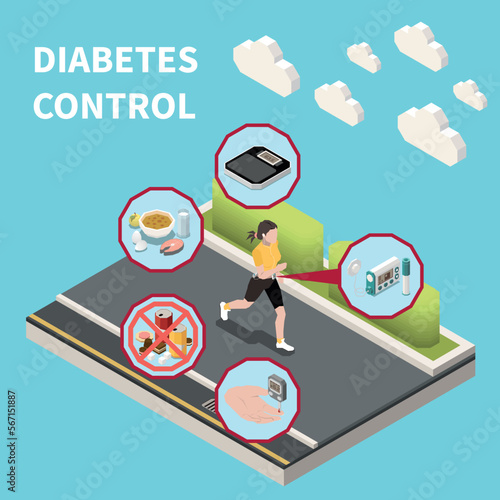 Diabetes Control Isometric Concept