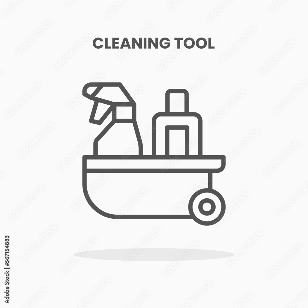 Cleaning Tool icon vector illustration line style. Great design for web, app and more. Editable Stroke and pixel perfect. Cleaning Tool icon vector illustration line style. Great design for web, app and more. Editable Stroke and pixel perfect.