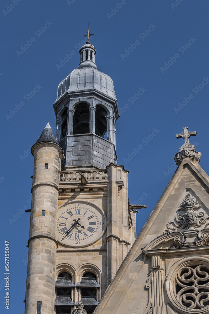 Church of Saint-Etienne-du-Mont (1624) in the Paris 5th arrondissement, near the Pantheon. Paris, France.
