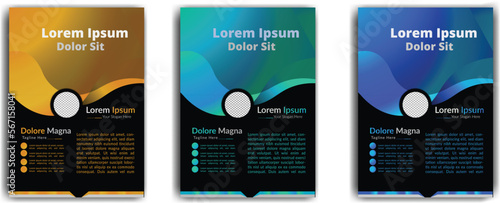 business flyer design,Colorefull flyer design,multiple flyer layout with green colore and golden sky,vector,Collect for modern design photo