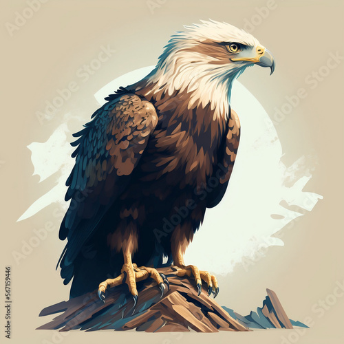 A beautiful illustration of an eagle 