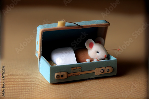Cute little mouse sleeping ...