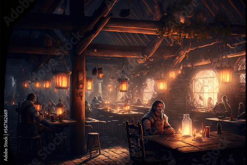 Tableau sur toile Tavern Ambiant for RPG Players