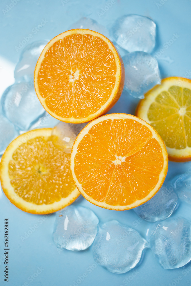 orange and ice orange and ice