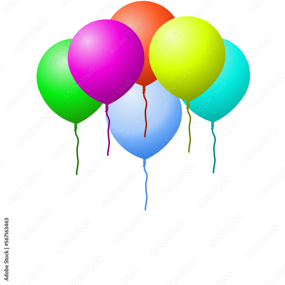 balloons isolated on white balloons isolated on white
