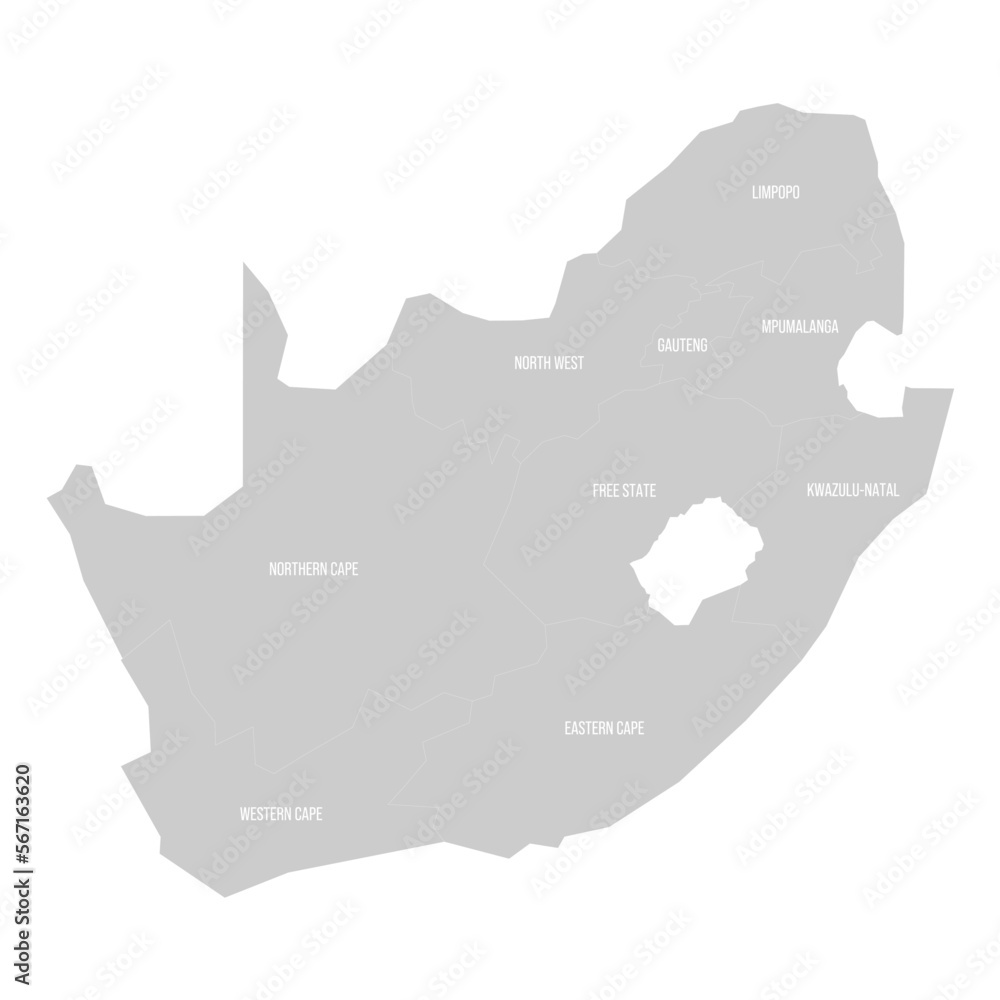Fototapeta South Africa political map of administrative divisions