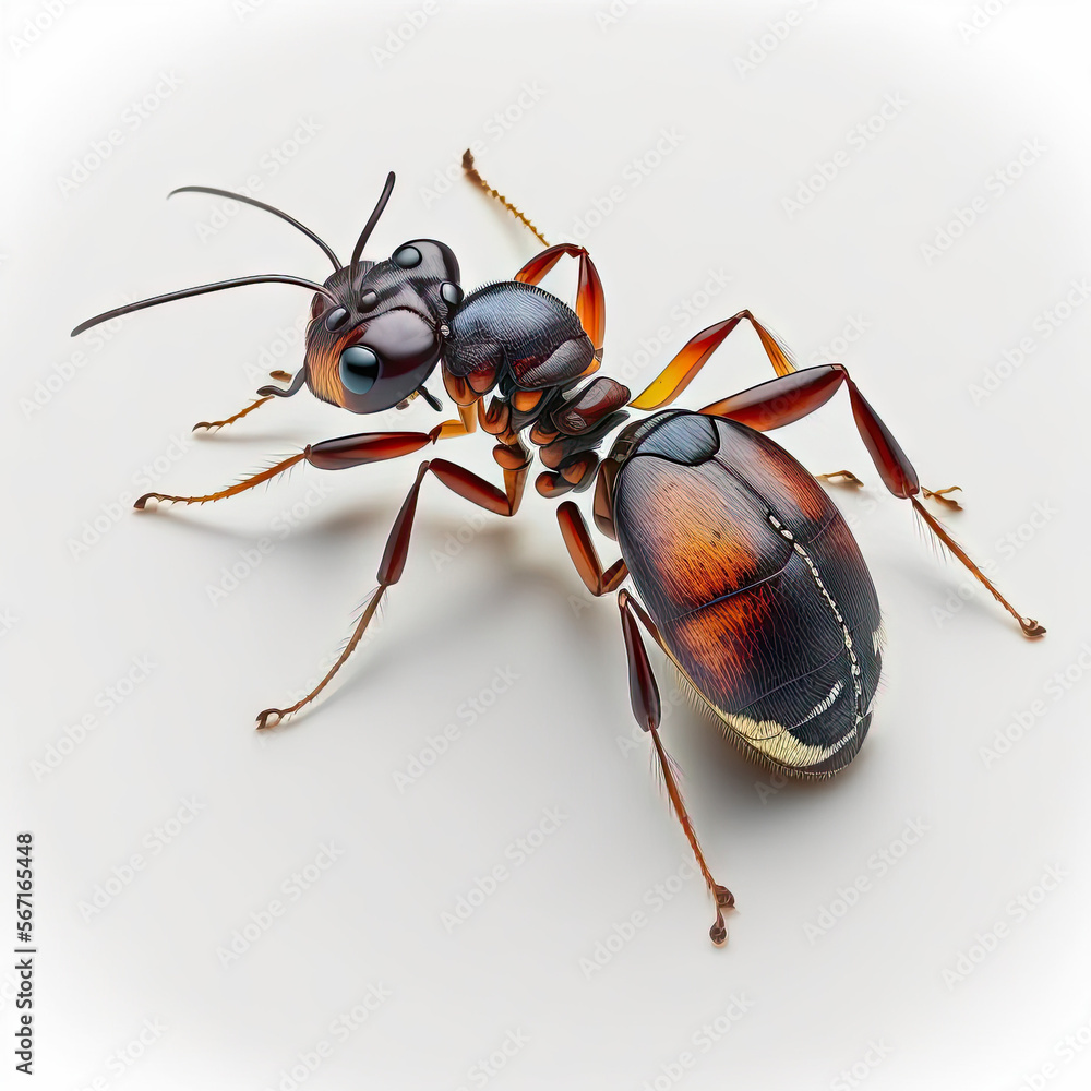 a close up of a ant on a white surface 3d a close up of a ant on a white surface 3d