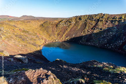 Kerið (Kerith or Kerid) is a volcanic crater lake located in the Grímsnes area in south Iceland, along the Golden Circle. 