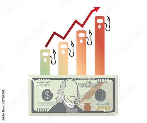 Oil icon. Crisis in oil prices. Petroleum industry. Barrel prices..
