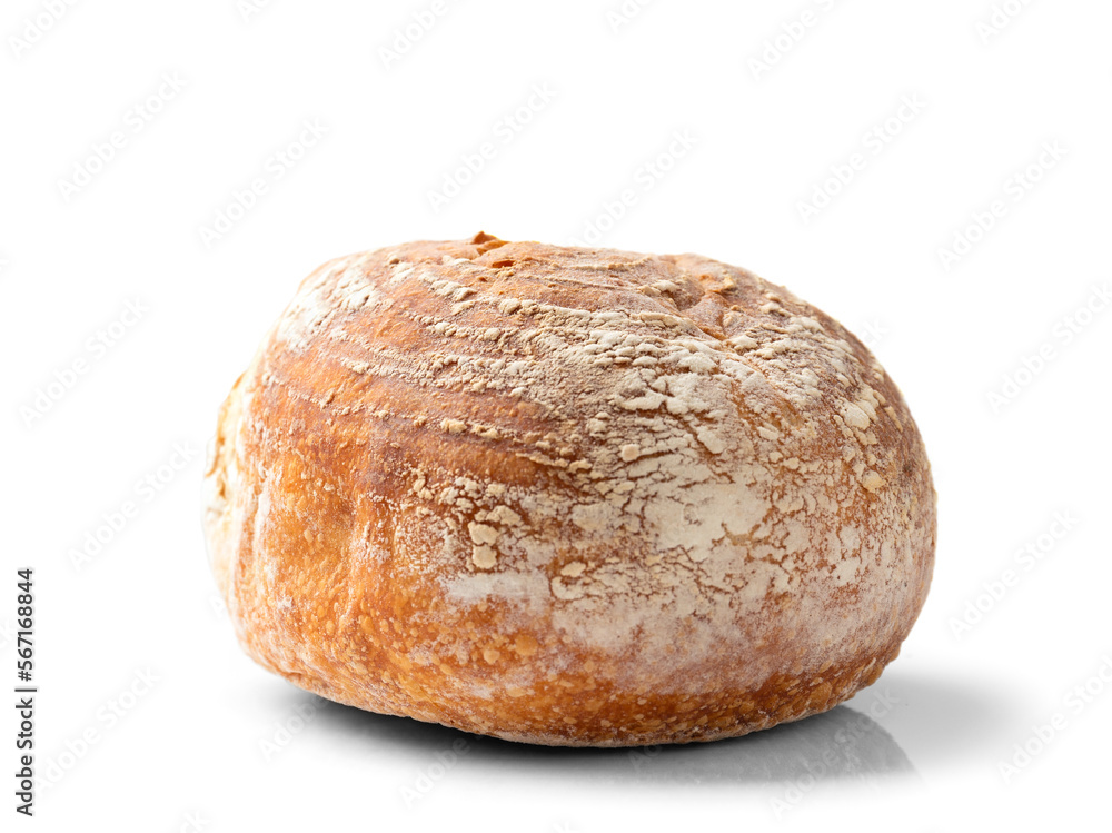 Round bread isolated on white background Round bread isolated on white background