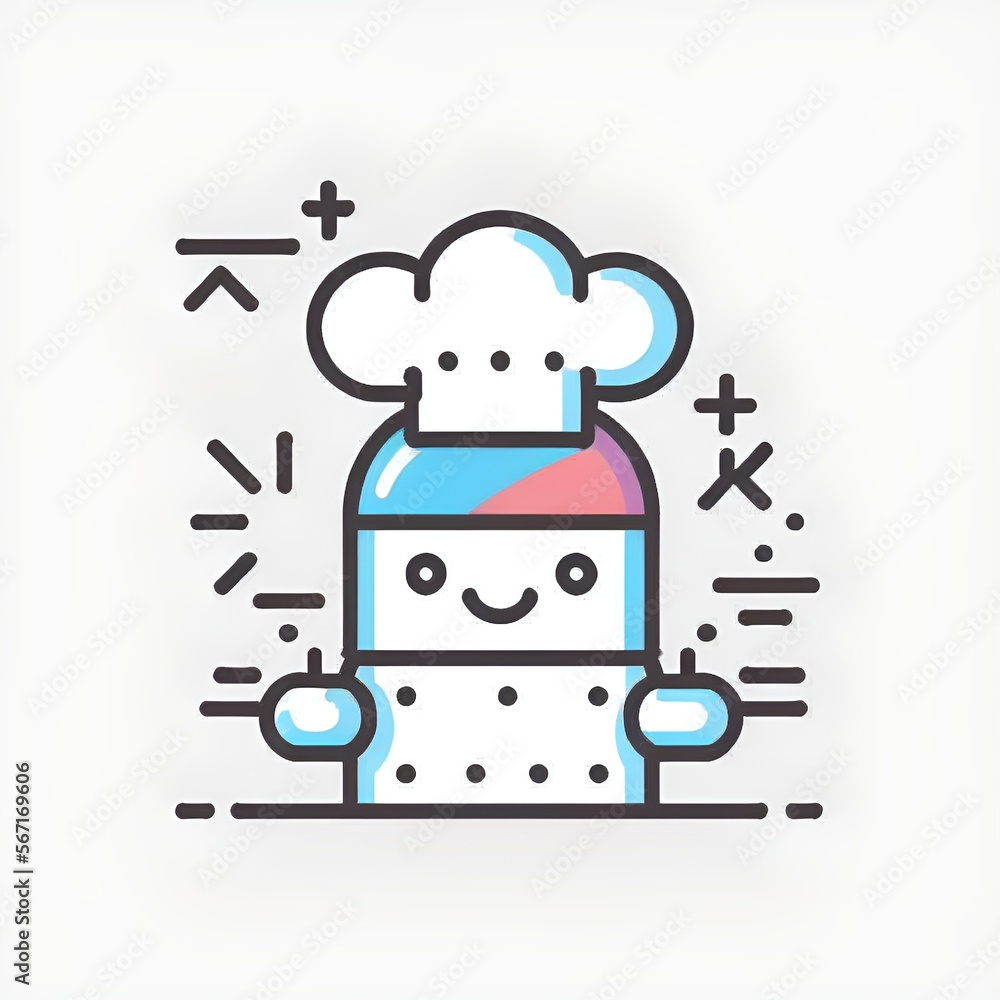 cute robot cook, generative AI cute robot cook, generative AI