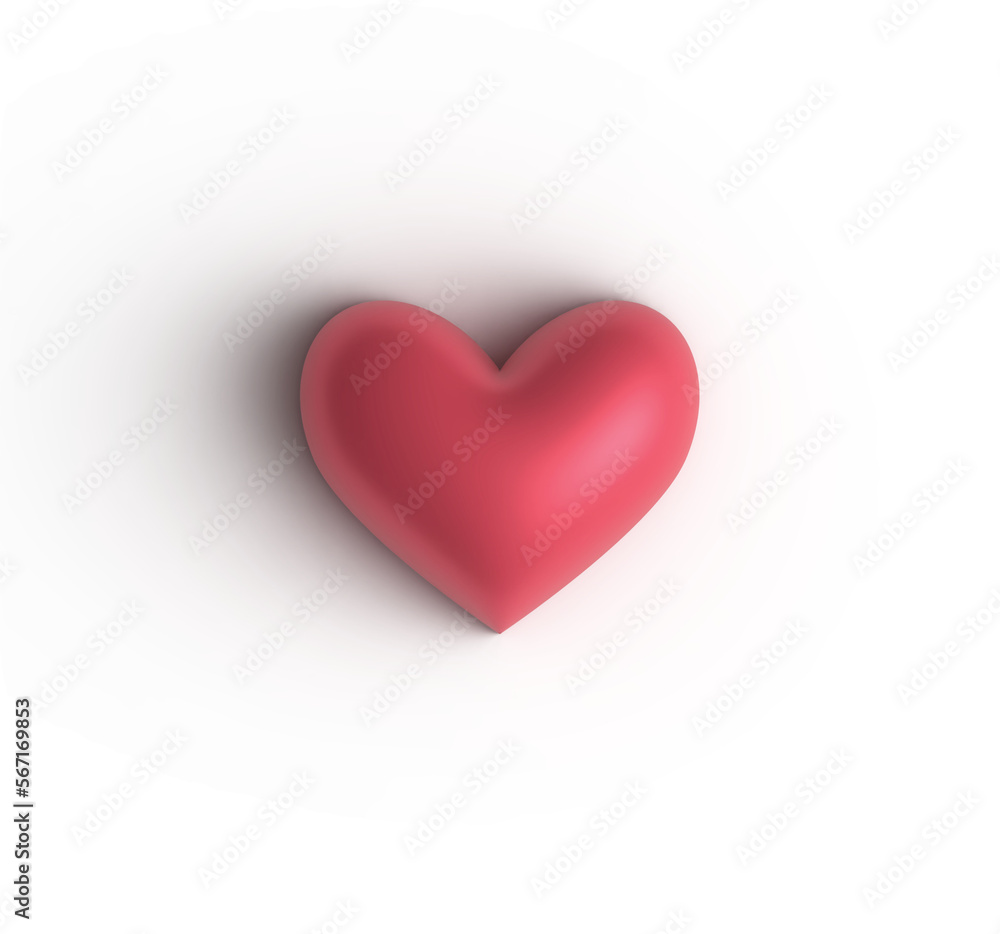Valentine's day icon with pink heart. PNG