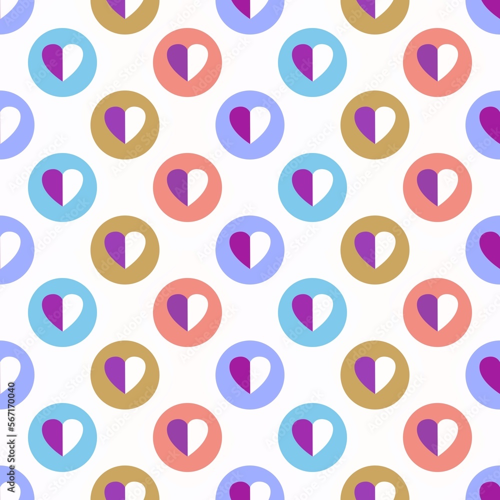 Valentines hearts cartoon pattern for wrapping and kids clothes print and fabrics and gift box Valentines hearts cartoon pattern for wrapping and kids clothes print and fabrics and gift box