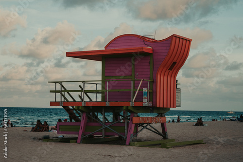 Lifeguard Tower in Miami, Florida © ineffablescapes