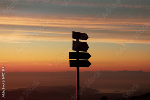 sunset on the top of a mountain