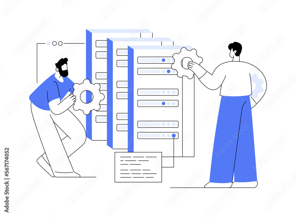 Big data developer abstract concept vector illustration. Big data developer abstract concept vector illustration.
