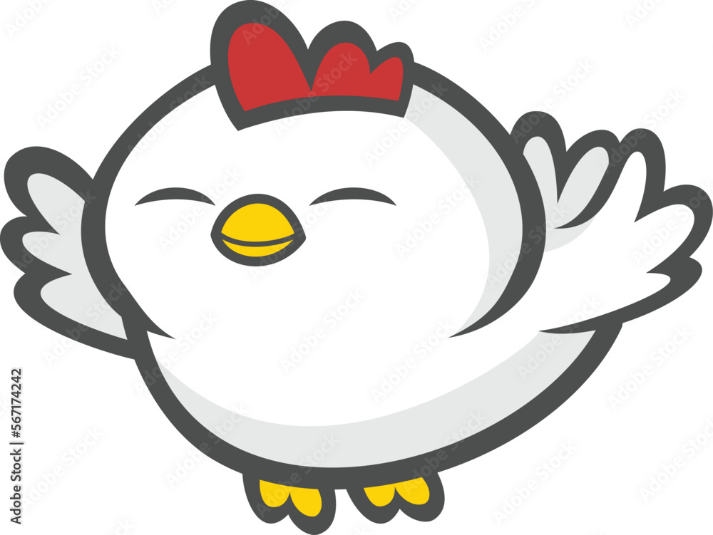 chubby cute chicken flapping around chubby cute chicken flapping around