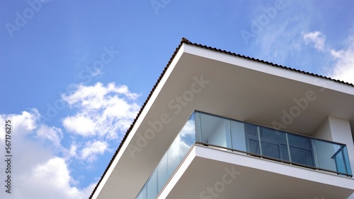 Wallpaper Mural minimalist facade balcony against the sky Torontodigital.ca