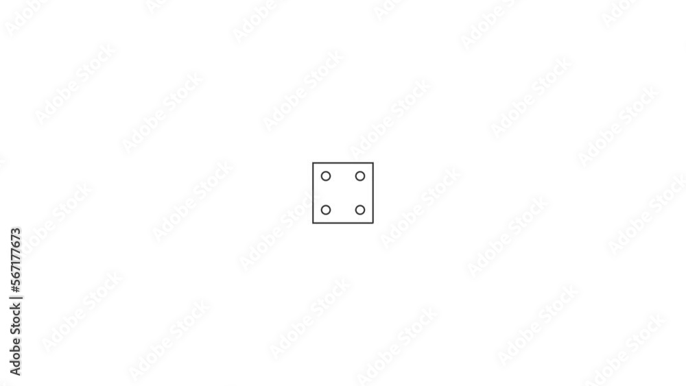 Animated HUD infographic element square with four dots. Animated HUD infographic element square with four dots.