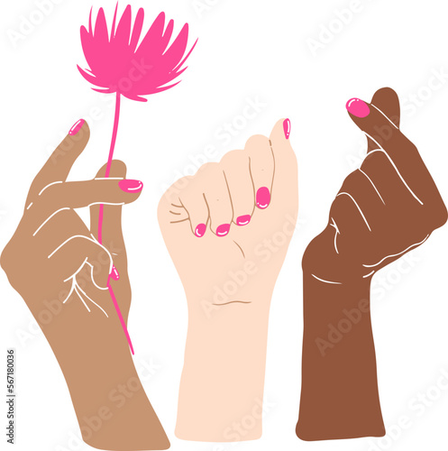 Womens hand illustration