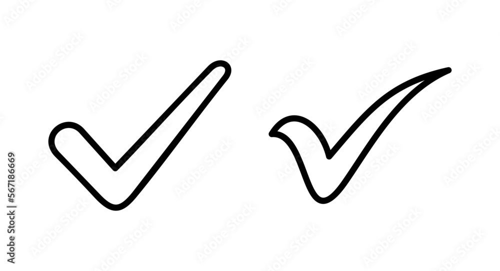 Check mark icon vector illustration. Tick mark sign and symbol Check mark icon vector illustration. Tick mark sign and symbol