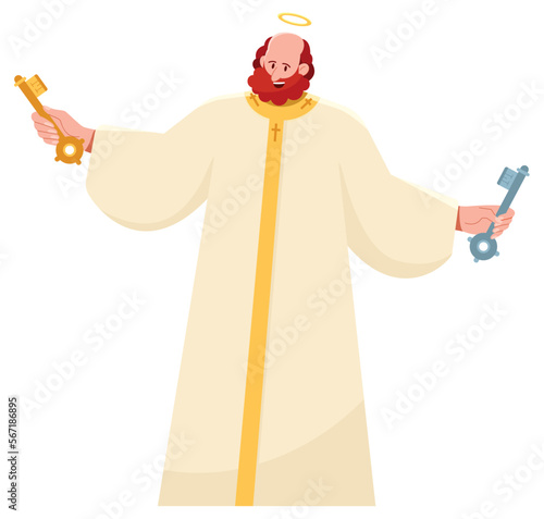Saint Peter on White