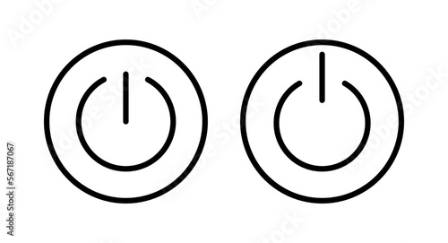 Power icon vector illustration. Power Switch sign and symbol. Electric power