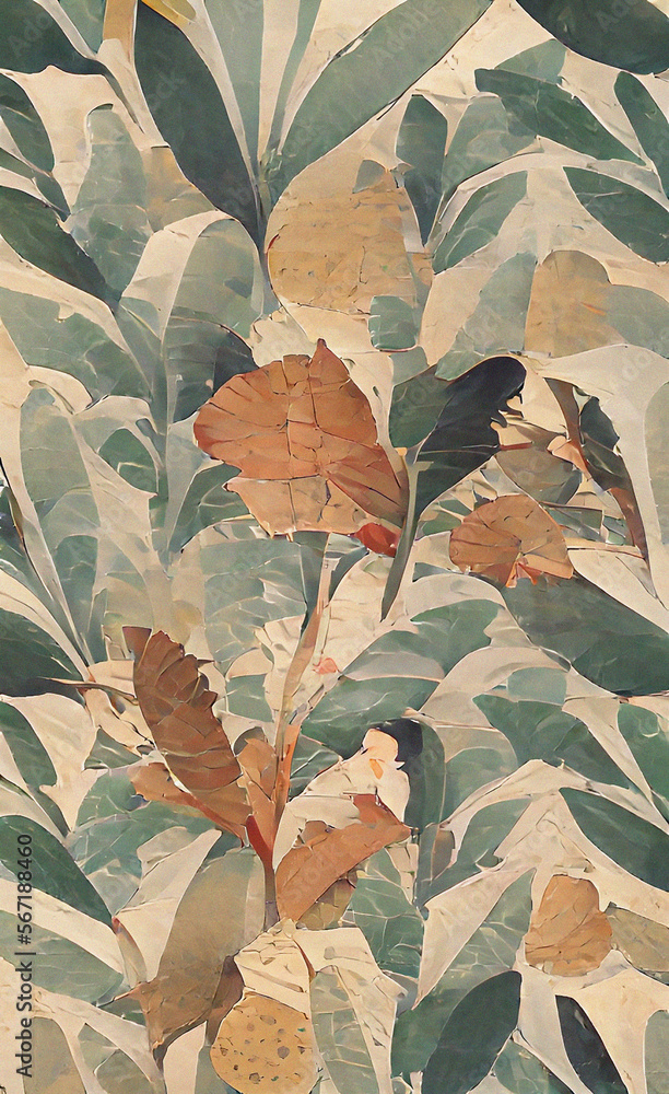 custom made wallpaper toronto digitalColorful background with leaves, illustration, pattern, nature backdrop