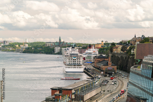 Canvas Print View from above of Sodermalm and fotografiska