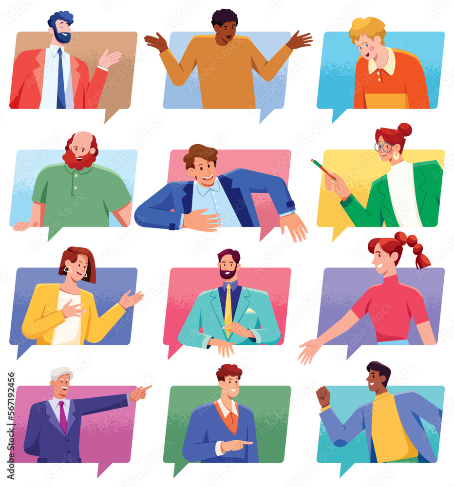 Chat Support Cartoon Avatars Chat Support Cartoon Avatars