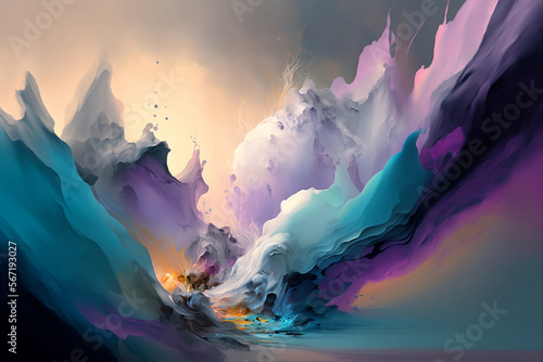 An abstract art, showing how even calm and light emotions can be powerful, Generative AI