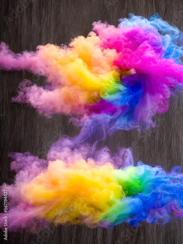 Rainbow in the Mist: LGBTQ+ Inspired Smoke Photo