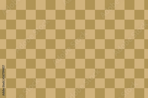 金色の市松模様のシームレスなパターン。和柄のイラスト。