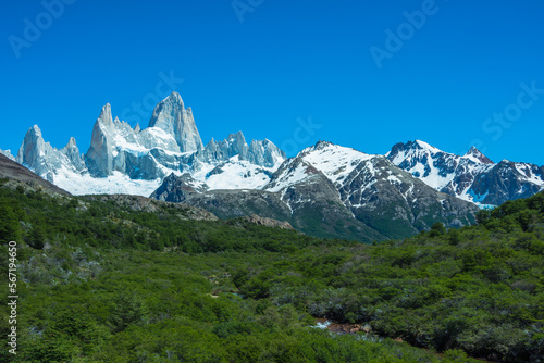 View of the beautiful Fitz Roy Mountain - El Chaltén, Argentina