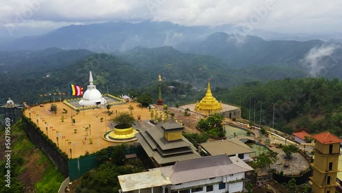 Top view of Nelligala international Buddhist Manastery in Sri Lanka photo