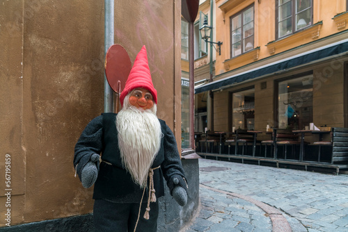 Statue of a troll in gamlastan the historic old city photo