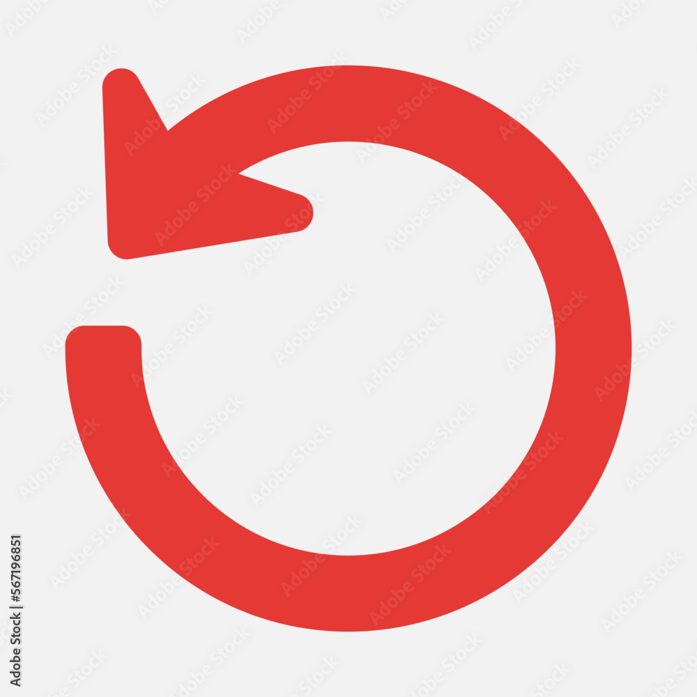 Undo arrow icon vector illustration in flat style, use for website mobile app presentation Undo arrow icon vector illustration in flat style, use for website mobile app presentation