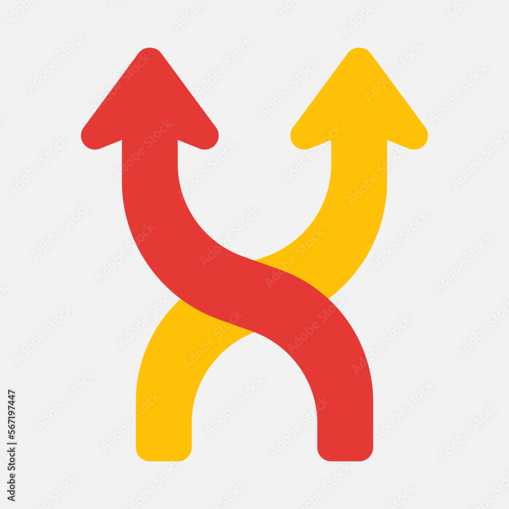 Shuffle arrow icon vector illustration in flat style, use for website mobile app presentation Shuffle arrow icon vector illustration in flat style, use for website mobile app presentation