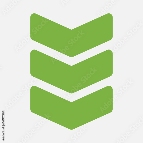 Downward arrow icon vector illustration in flat style, use for website mobile app presentation