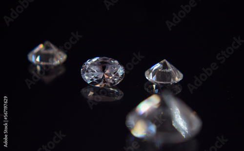 Selected diamonds  shiny  luxurious  expensive
