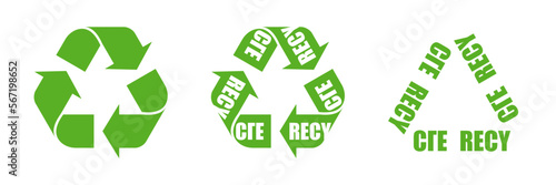Recycle symbol set
