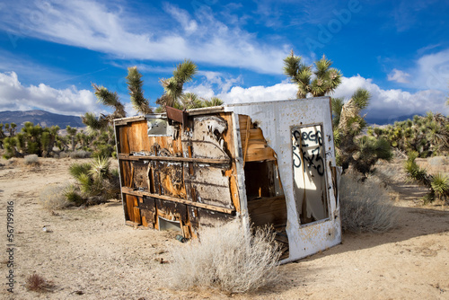 Discarded Mobile home used for Target Practice