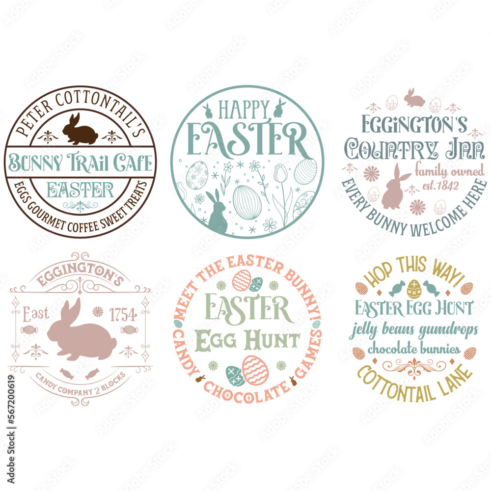Round Easter Svg Bundle, Easter Door Hanger Svg, Easter Sign Svg, Easter Door Sign Svg, Easter Round Sign Svg, Easter Bunny Svg, Easter Png