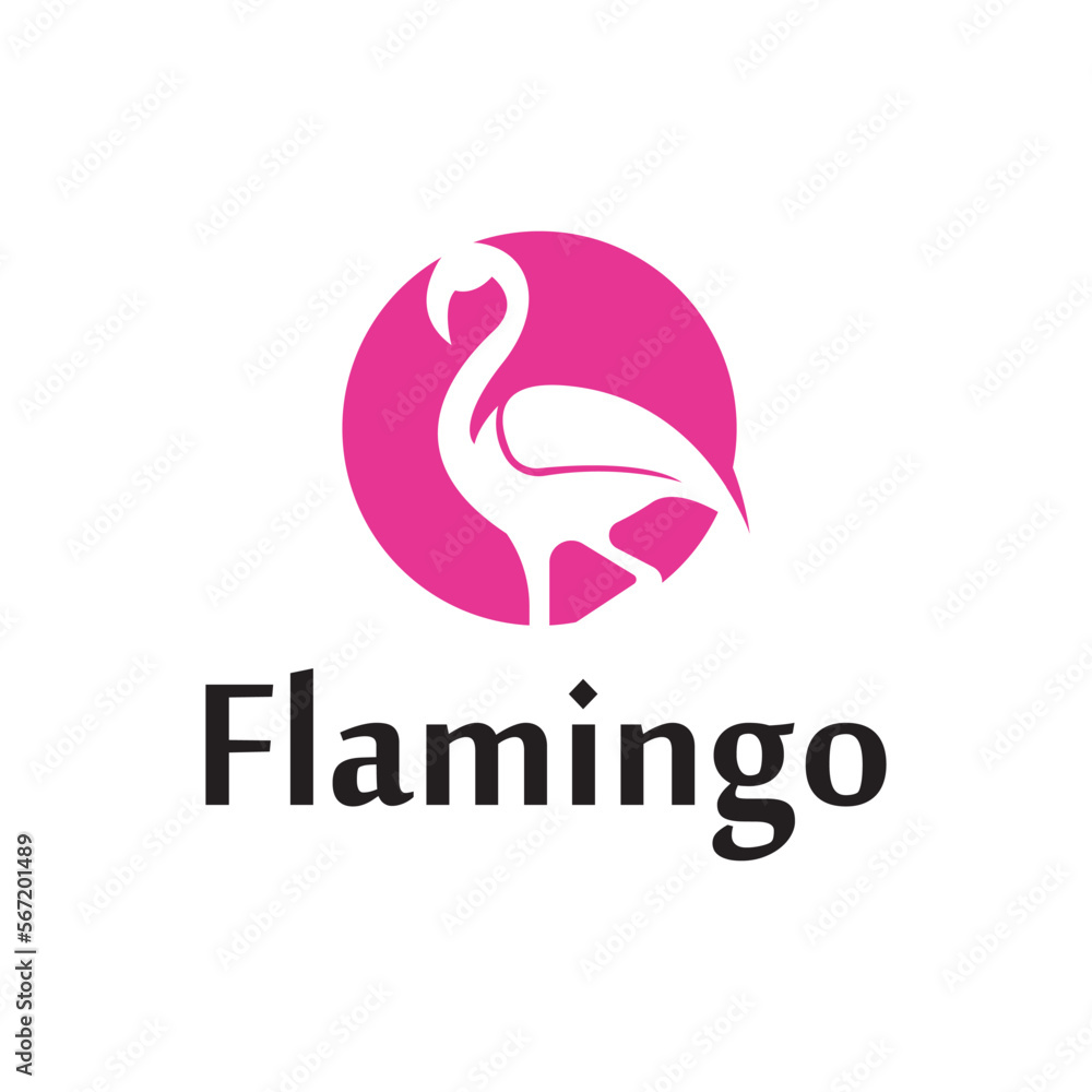 Iconic Flamingo logo designs concept vector, Flamingo bird logo template Iconic Flamingo logo designs concept vector, Flamingo bird logo template