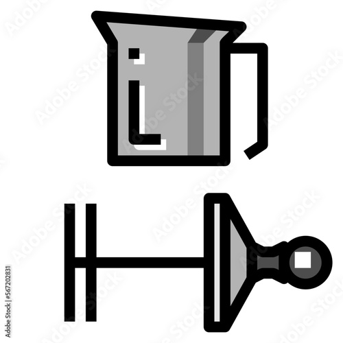 milk filled outline icon