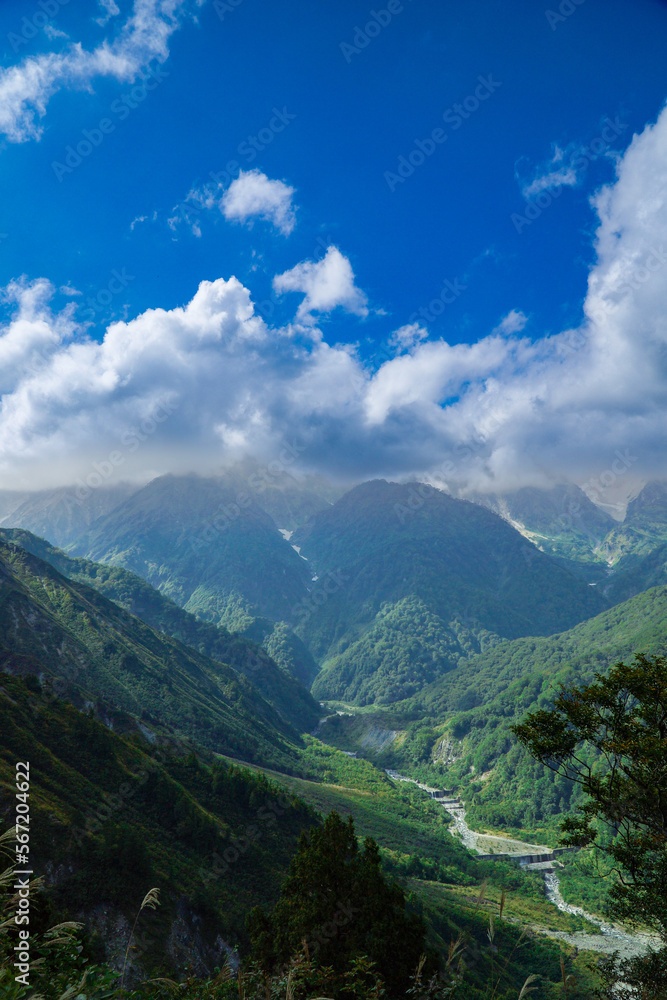 Obraz premium 白馬北尾根尾根高原から眺める絶景