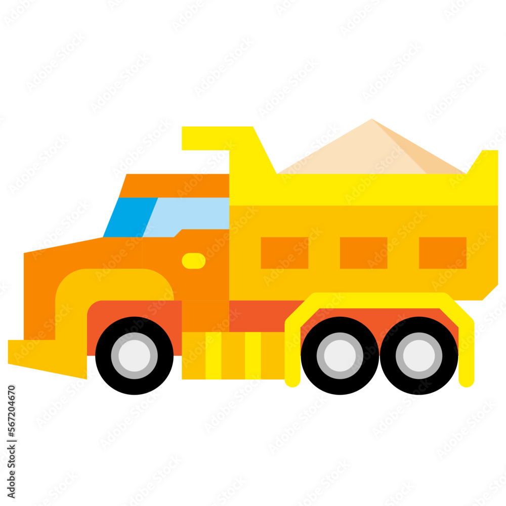 Naklejka premium truck flat icon