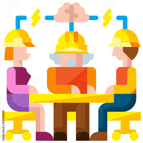 brainstorm flat icon